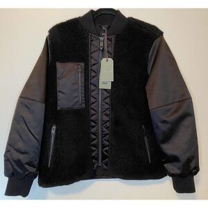 All Saints Suri Black Bomber Jacket Size 6 MSRP $459 New with Tags